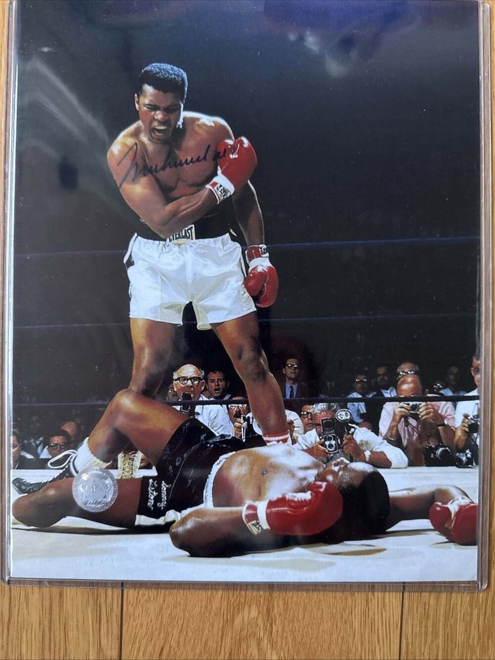 Muhammad Ali signed 8x10 Photo GFA COA Authentic Boxing Over Liston